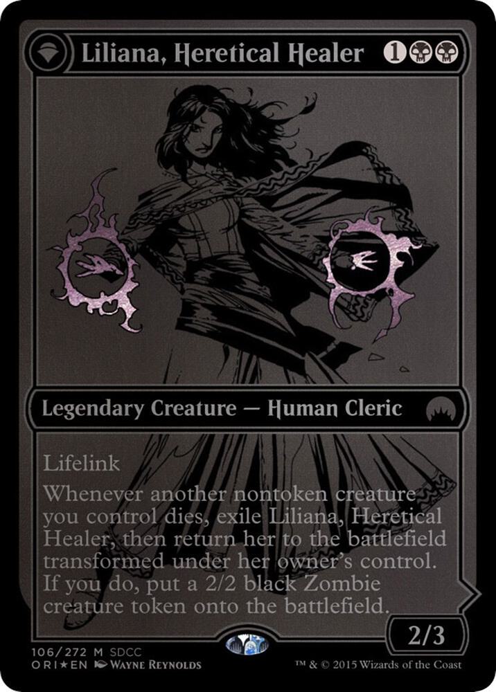 Liliana, Heretical Healer // Liliana, Defiant Necromancer [SDCC 2015 - ORI]