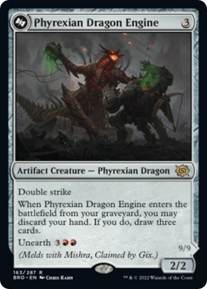 PSA Graded - Phyrexian Dragon Engine (163/287) [The Brothers' War]