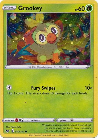 CGC Graded - Grookey (010/202) (Cosmos Holo) [Sword & Shield: Base Set]