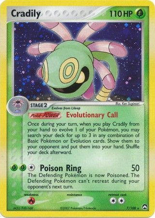CGC Graded - Cradily (7/108) Holo [EX Power Keepers]