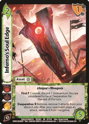 Inferno's Soul Edge (Soul Calibur VI: Libra of Souls)