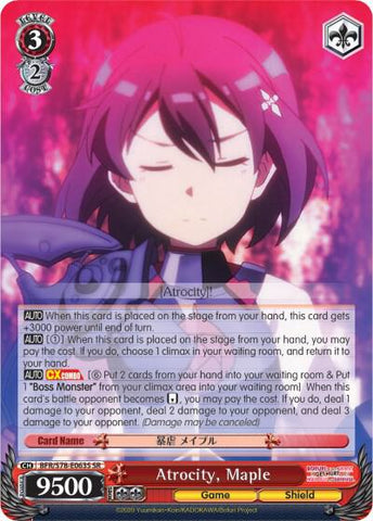 Atrocity, Maple (SR) - BOFURI: I Don't Want to Get Hurt, so I'll Max Out My Defense (BFR/S78)