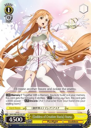 Goddess of Creation Stacia Asuna (SR) - Sword Art Online -Alicization- Vol.2 (SAO/S80)