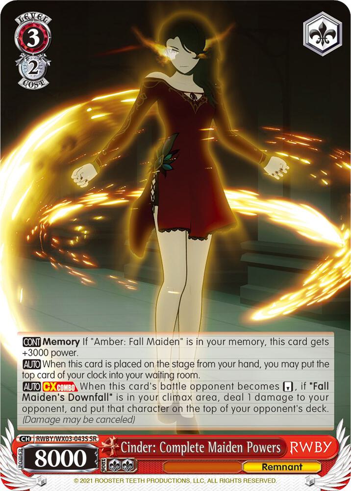 Cinder: Complete Maiden Powers (SR) - RWBY (RWBY/WX03)