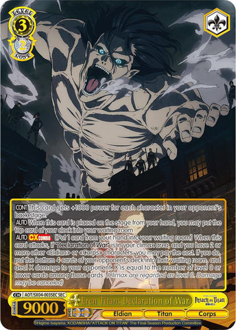 Eren Titan: Declaration of War (SEC) - Attack On Titan: Final Season (AOT3)