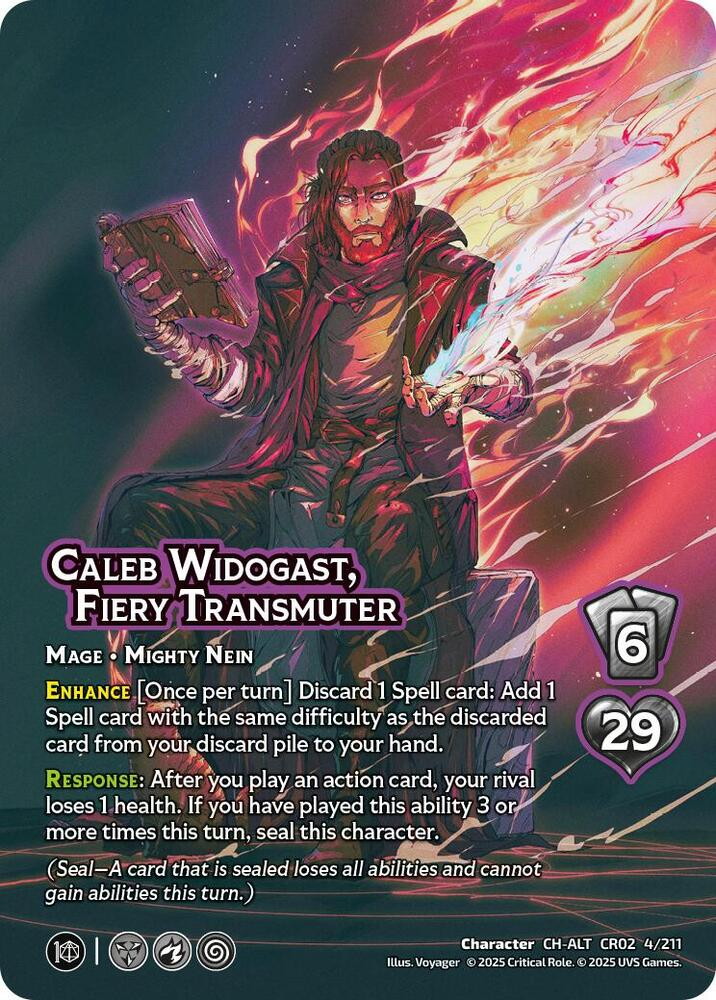 Caleb Widogast, Fiery Transmuter (Alternate Art) (Critical Role: Heroes of Exandria)