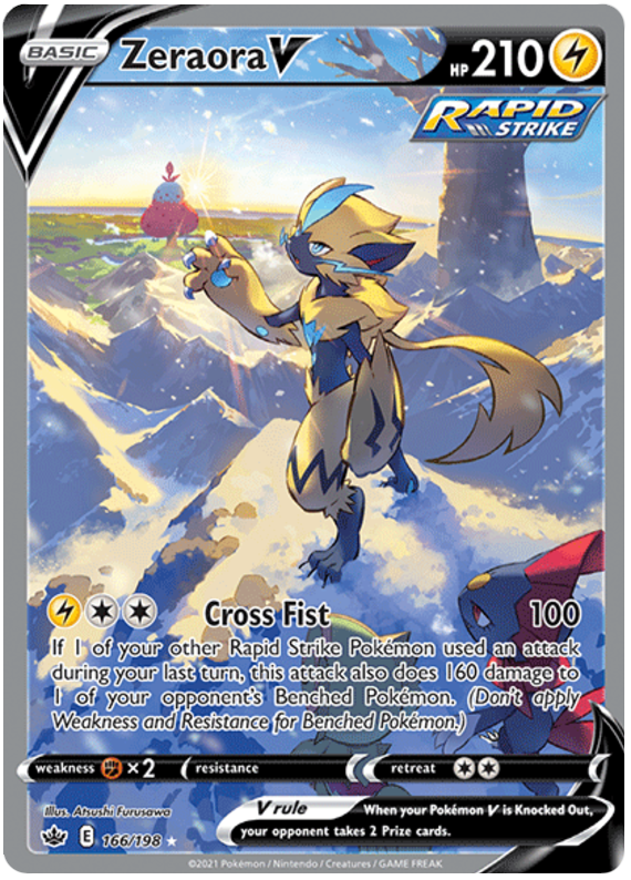 PSA Graded - Zeraora V (166/198) [Sword & Shield: Chilling Reign]