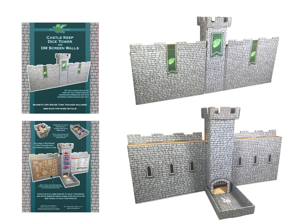 Role 4 Initiative: Castle Keep Dice Tower and DM Screen Walls