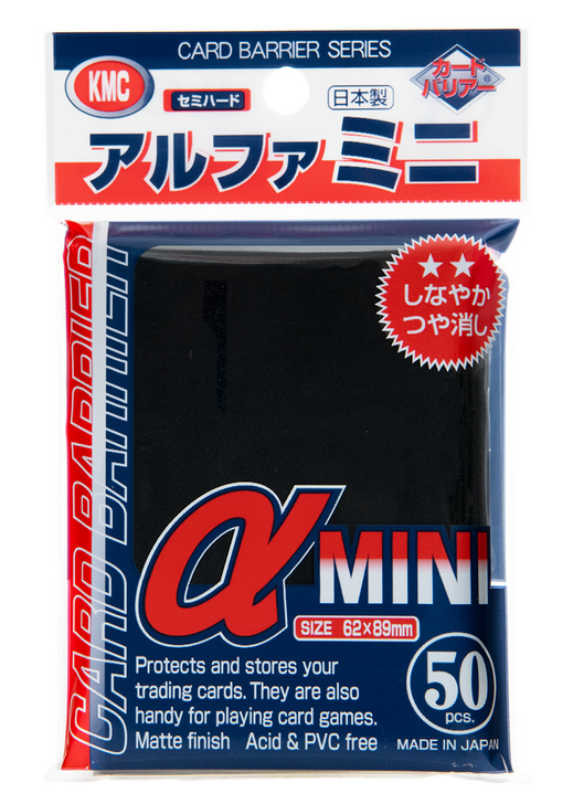 KMC Card Barrier Series Mini Alpha Black (50 Ct)