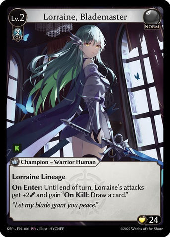 PSA Graded - Lorraine, Blademaster (001) [Grand Archive Promotional Cards]