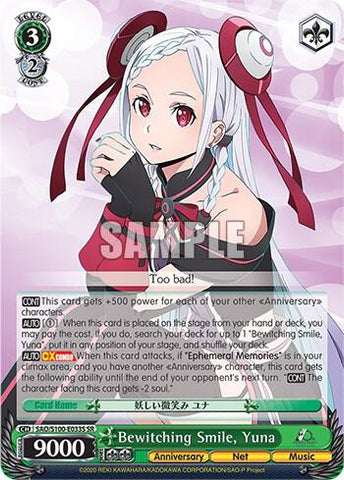 Bewitching Smile, Yuna (SR) - Sword Art Online Animation 10th Anniversary (SAO/S100)