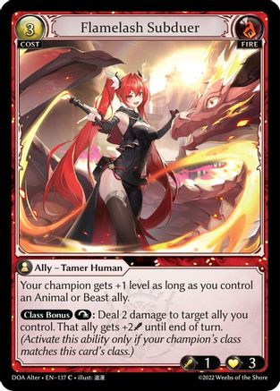 Grand Archive Single: Flameslash Subduer [Dawn of Ashes] (DOA Alter)