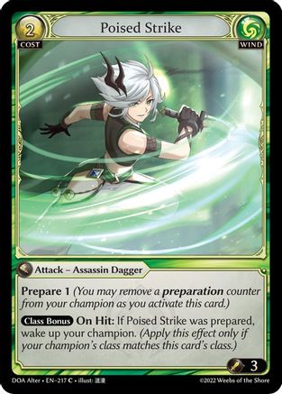 Grand Archive Single: Poised Strike [Dawn of Ashes] (DOA Alter)