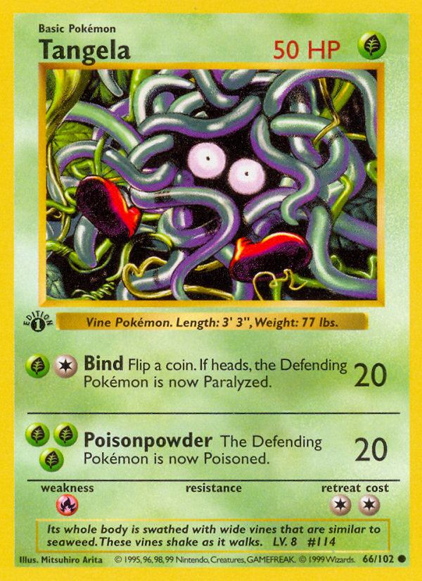 Tangela (66/102) (Shadowless) [German Base Set 1st Edition]