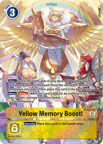 Yellow Memory Boost! [P-037] (Digimon Adventure Box 2) [Promotional Cards]