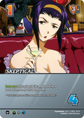 Skeptical (Alternate Art) [Challenger Series: Cowboy Bebop and Trigun]
