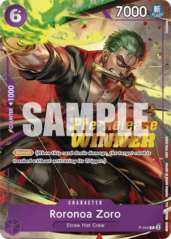 Roronoa Zoro (OP-06 Pre-Release Tournament) [Winner] [One Piece Promotion Cards]