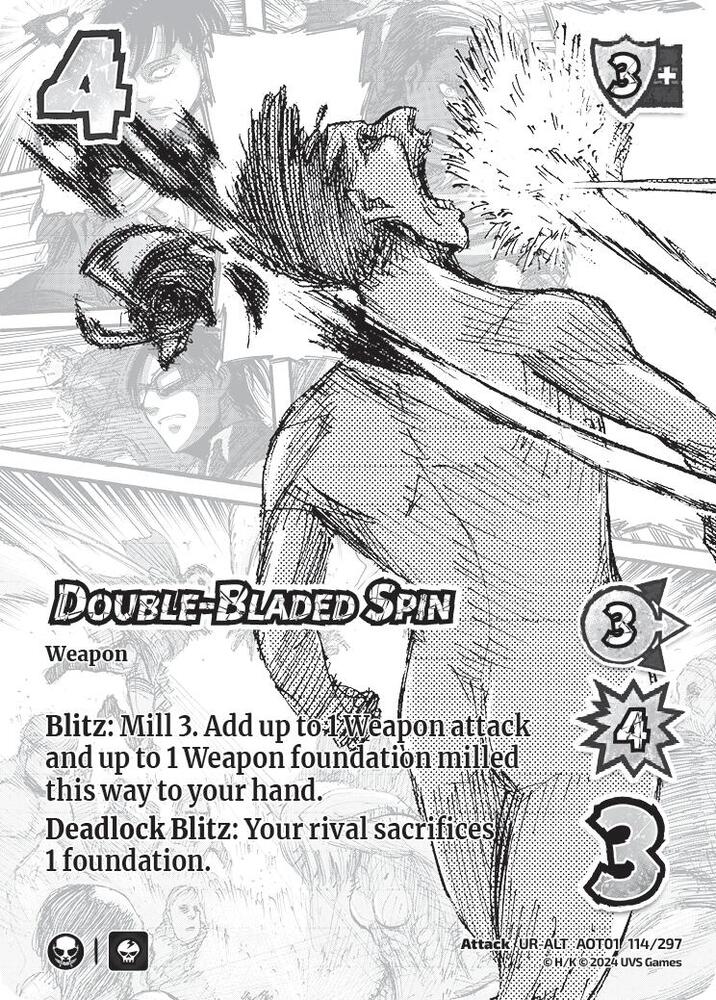 Double-Bladed Spin (Alternate Art) [Attack on Titan - Battle for Humanity]