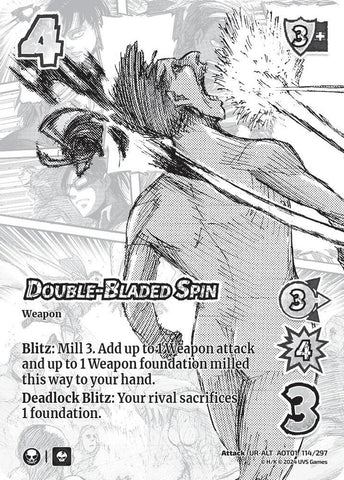 Double-Bladed Spin (Alternate Art) [Attack on Titan - Battle for Humanity]