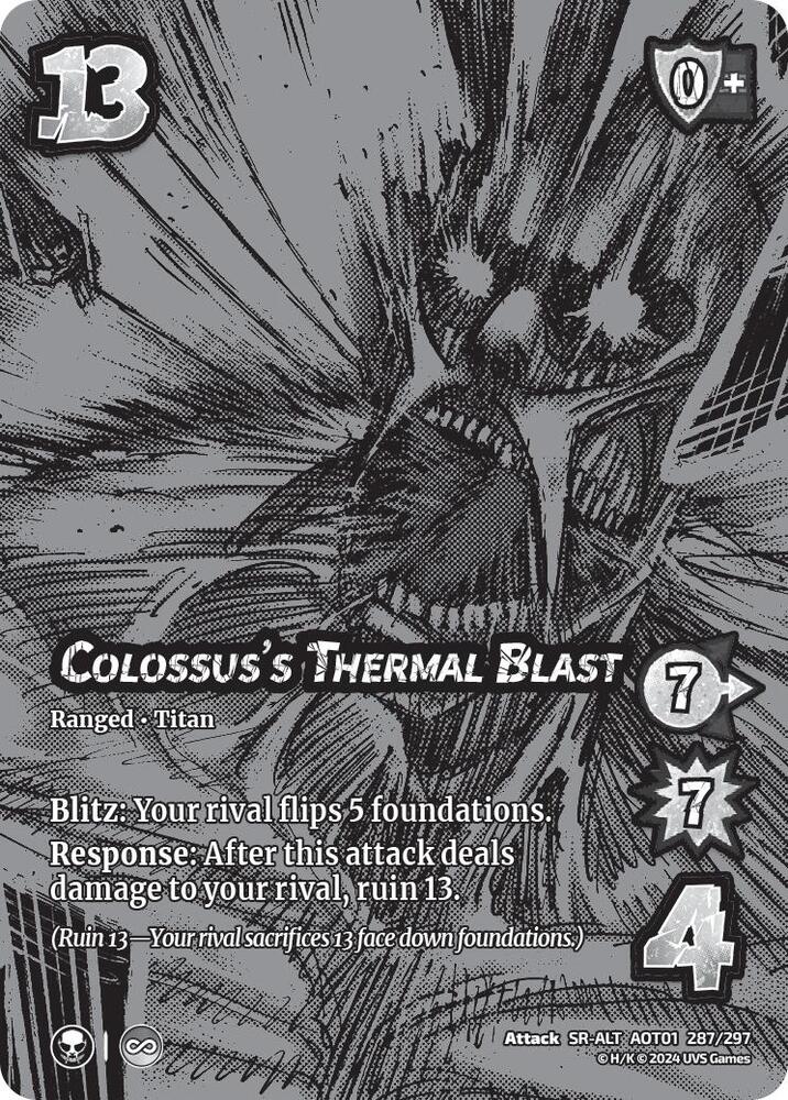 Colossus's Thermal Blast (Alternate Art) [Attack on Titan - Battle for Humanity]