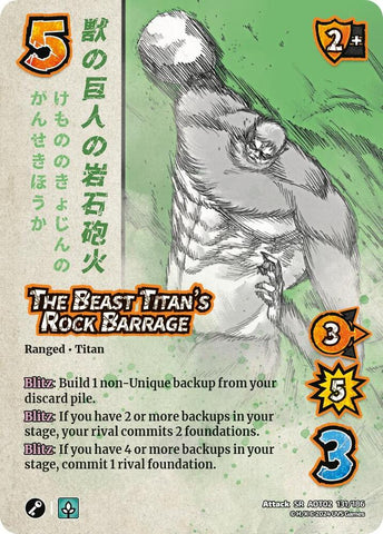 The Beast Titan's Rock Barrage [Attack On Titan - Origins of Power]