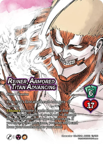 Reiner Braun, Warrior // Reiner, Armored Titan Advancing (Alternate Art) [Attack On Titan - Origins of Power]