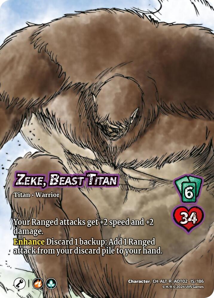 Zeke Yeager // Zeke, Beast Titan (Alternate Art) [Attack On Titan - Origins of Power]