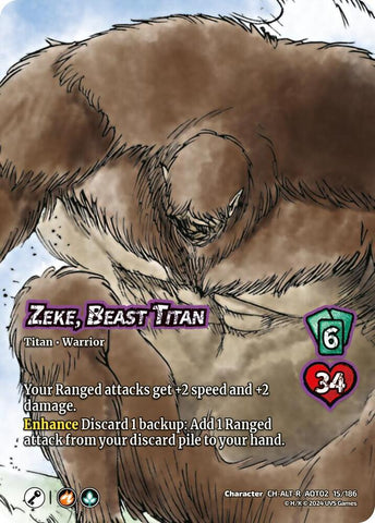 Zeke Yeager // Zeke, Beast Titan (Alternate Art) [Attack On Titan - Origins of Power]