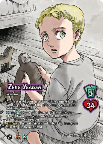 Zeke Yeager // Zeke, Beast Titan (Alternate Art) [Attack On Titan - Origins of Power]
