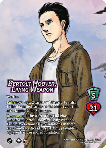 Bertolt Hoover, Living Weapon // Bertolt, Colossus Titan Advancing (Alternate Art) [Attack on Titan - Origins of Power]