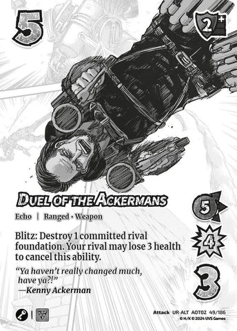 Duel of the Ackermans (Alternate Art) [Attack on Titan - Origins of Power]