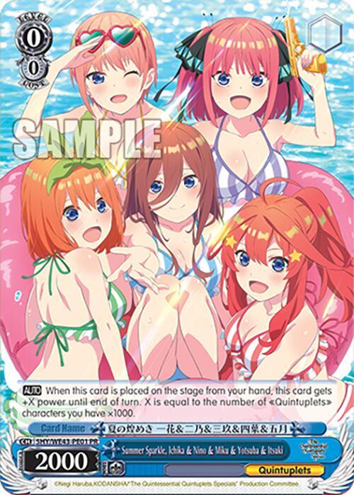 Summer Sparkle, Ichika & Nino & Miku & Yotsuba & Itsuki (PR) - The Quintessential Quintuplets Specials Premium Booster (5HY)