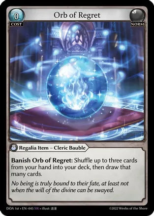 Grand Archive Single: Orb of Regret [Dawn of Ashes] (1st Edition)