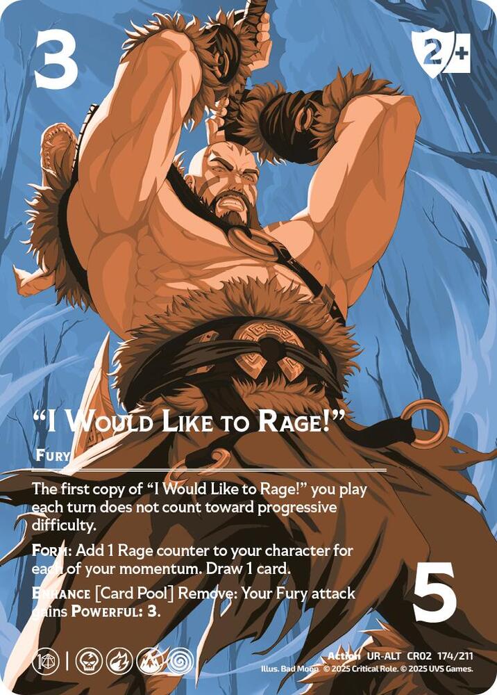 "I Would Like to Rage!" (Alternate Art) (Critical Role: Heroes of Exandria)