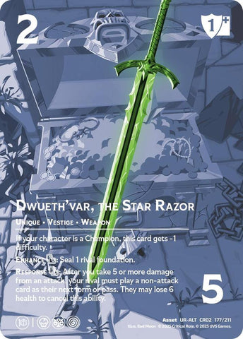 Dwueth'var, Star Razor (Alternate Art) (Critical Role: Heroes of Exandria)