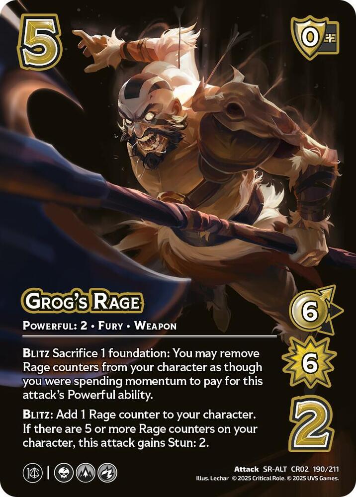 Grog's Rage (Alternate Art) (Critical Role: Heroes of Exandria)