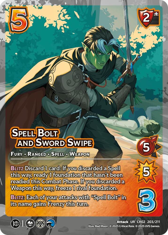 Spell Bolt and Sword Swipe (Critical Role: Heroes of Exandria)