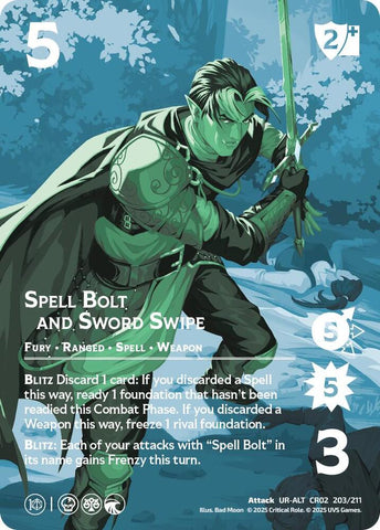 Spell Bolt and Sword Swipe (Alternate Art) (Critical Role: Heroes of Exandria)