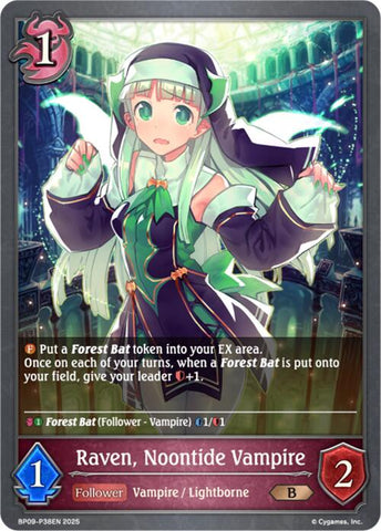 Raven, Noontide Vampire - P38EN (Foil) (BP09-P38EN) [Duet of Dawn and Dusk]