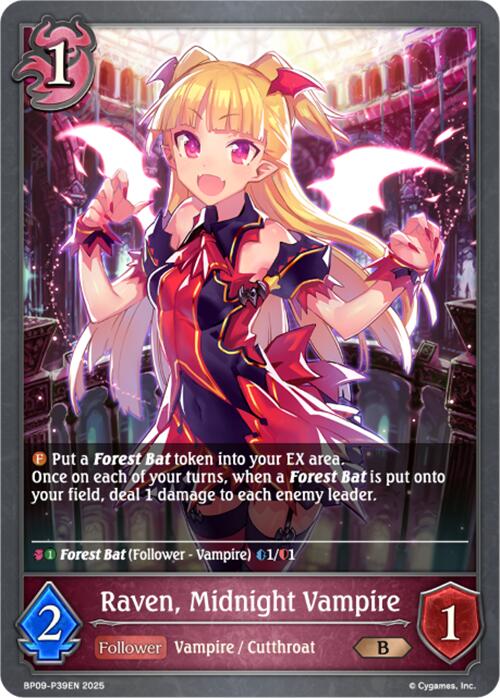 Raven, Midnight Vampire - P39EN (Foil) (BP09-P39EN) [Duet of Dawn and Dusk]