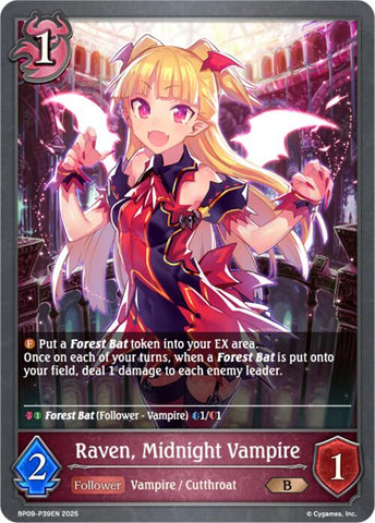 Raven, Midnight Vampire - P39EN (Foil) (BP09-P39EN) [Duet of Dawn and Dusk]