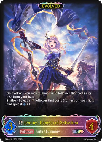 Jeanne, Beacon of Salvation (Evolved) (SL) (BP09-SL23EN) [Duet of Dawn and Dusk]