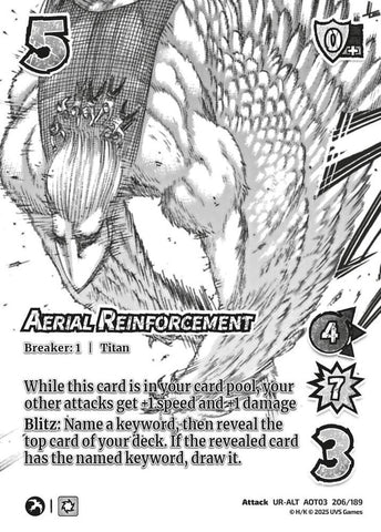 Aerial Reinforcement (Alternate Art) [Attack on Titan: Apocalypse]