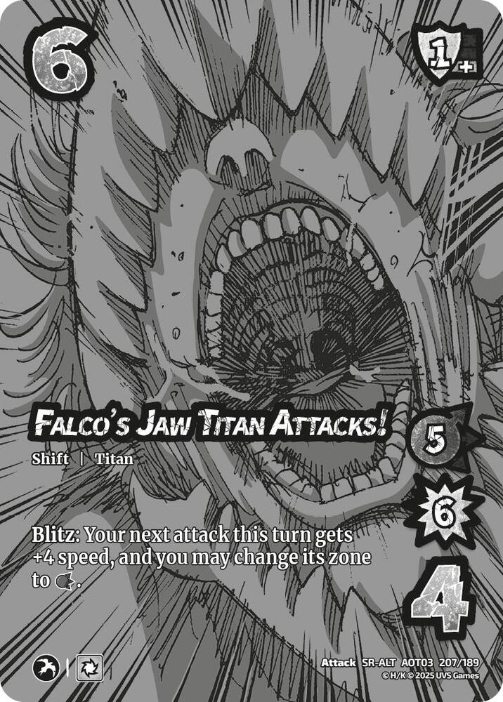 Falco's Jaw Titan Attacks! // Falco's Jaw Titan (Alternate Art) [Attack on Titan: Apocalypse]