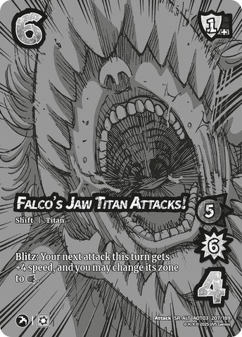 Falco's Jaw Titan Attacks! // Falco's Jaw Titan (Alternate Art) [Attack on Titan: Apocalypse]