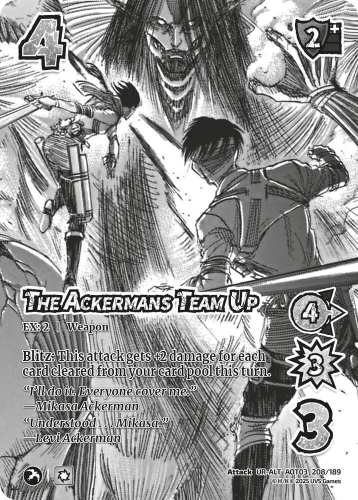 The Ackermans Team Up (Alternate Art) [Attack on Titan: Apocalypse]