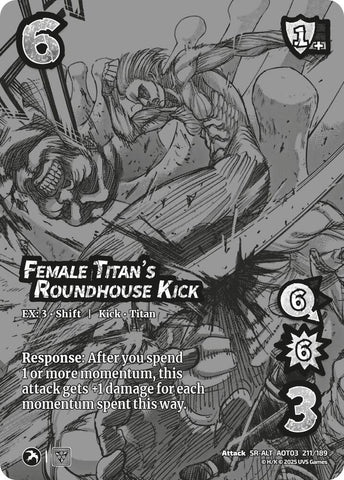 Female Titan's Roundhouse Kick // Annie's Contemplations (Alternate Art) [Attack on Titan: Apocalypse]