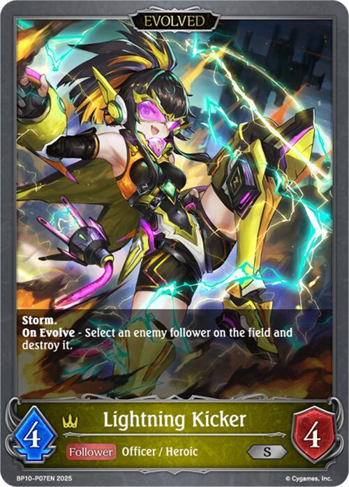Lightning Kicker (Evolved) - P07 (Foil) (BP10-P07EN) [Gods of the Arcana]