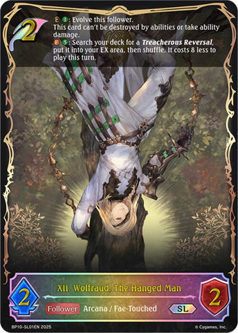 XII. Wolfraud, The Hanged Man (SL) (BP10-SL01EN) [Gods of the Arcana]