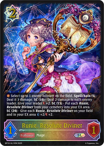 Runie, Resolute Diviner (SL) (BP10-SL11EN) [Gods of the Arcana]